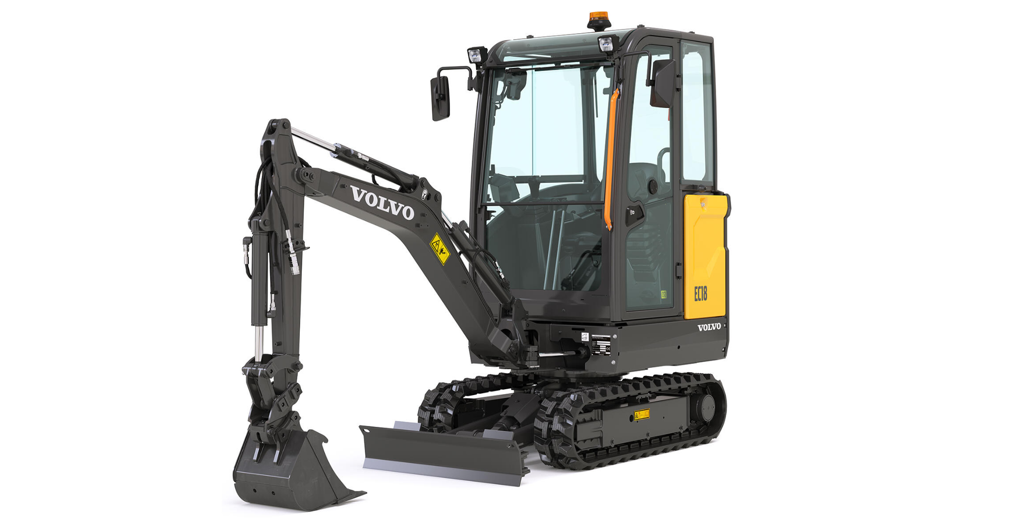 Compact excavator delivered to jobsite